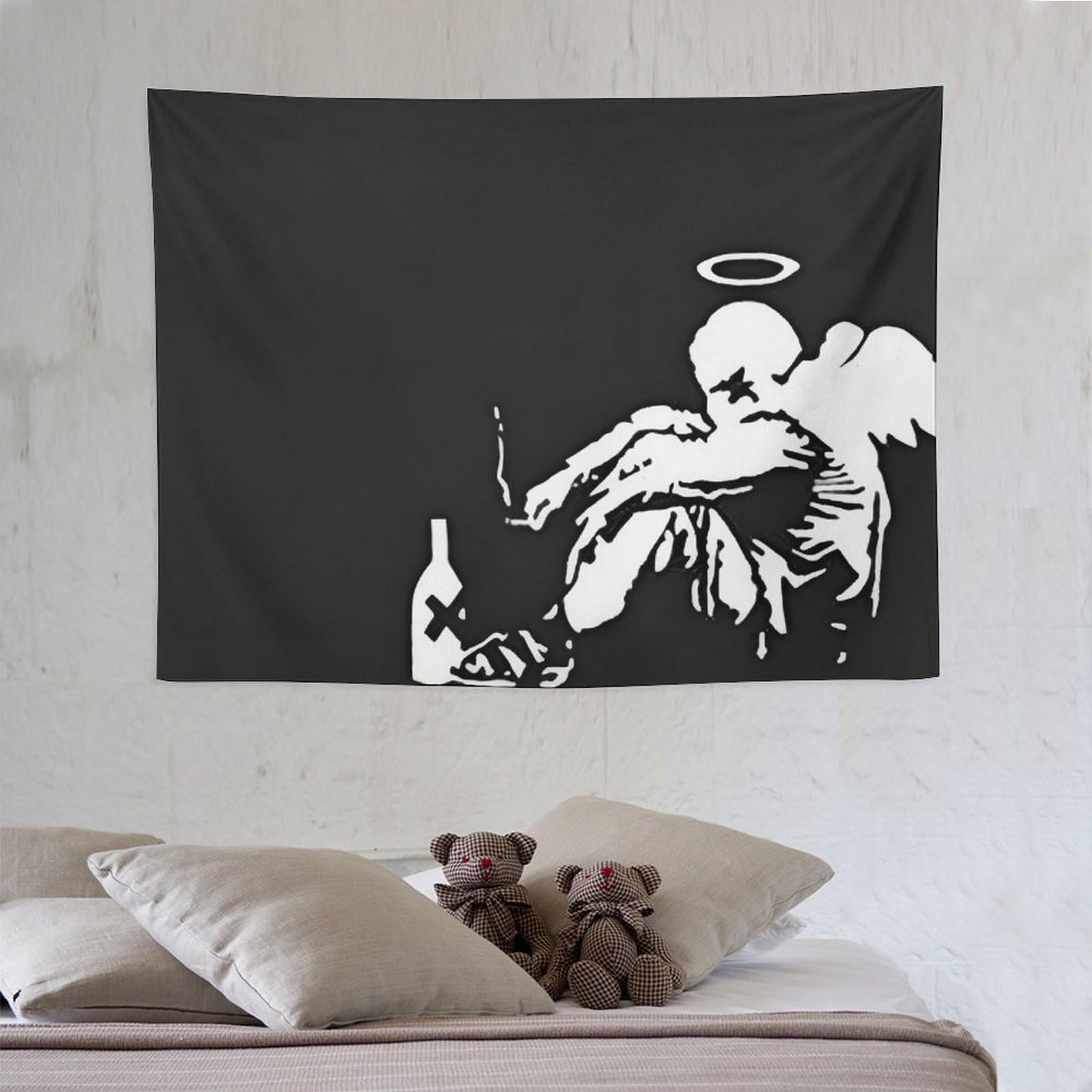 圧巻 バンクシー Banksy アート ペンキ缶を持つ天使 フィギュア